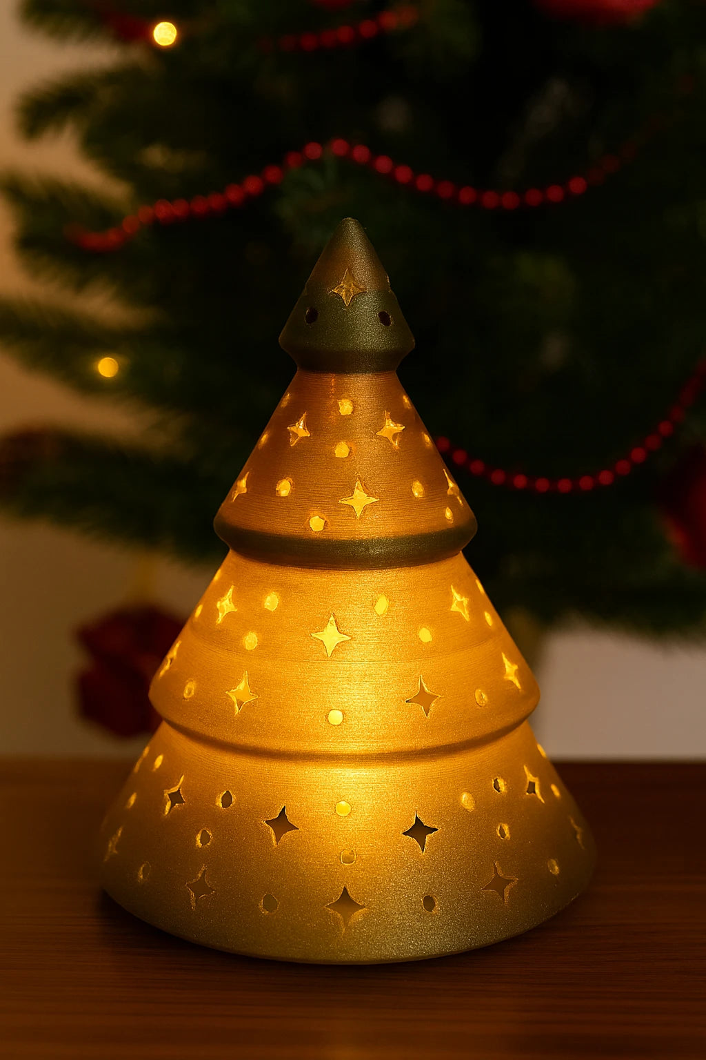 Bradul Stelat – Suport de Lumânare LED