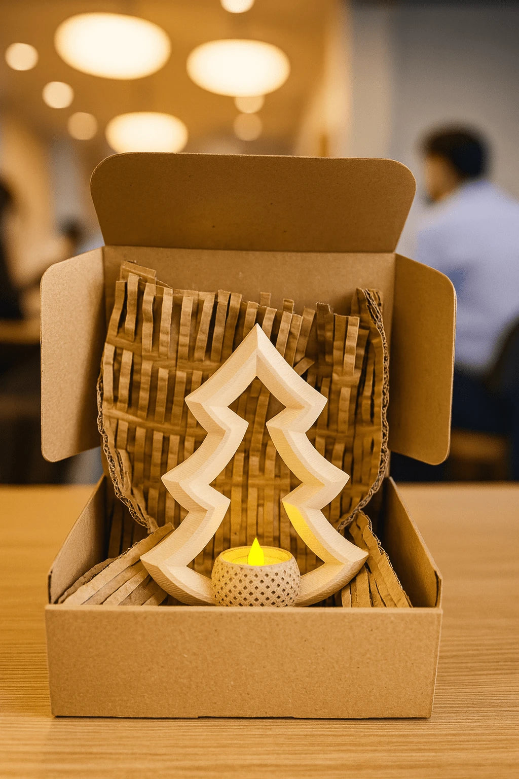 Bradulet decorativ cu luminare artificială